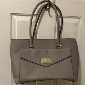 Kate Spade Post Street Halsey - - Elegant Gray Women's Handbag